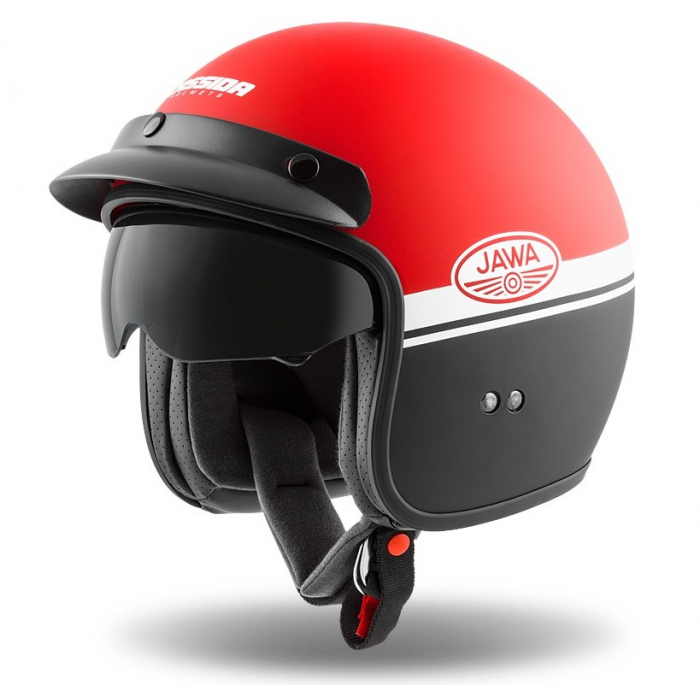 Motorrad-Halbhelm Mit Visier – ECE/DOT Geprüft, Abnehmbare Innenblende & Waschbares Futter